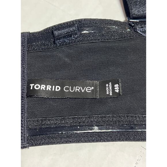 Torrid Curve Black Bra 48B Women Push Up Lace T-Shirt Convertible Strapless - Picture 10 of 10